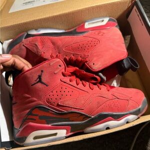 Jordan High-Top Sneakers in Red and Black